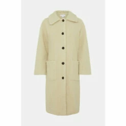 Warehouse Oversized Button Through Teddy Coat For Female -Warehouse Sales Store unnamed file 3076