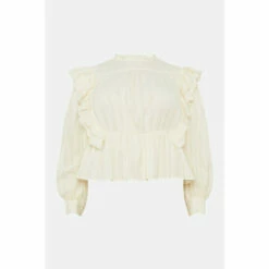 Warehouse Plus Size Frill Front Lace Up Back Blouse For Female 10 Warehouse Plus Size Frill Front Lace Up Back Blouse For Female -Warehouse Sales Store unnamed file 3083