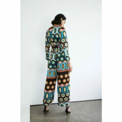 Warehouse Printed Satin V Neck Jumpsuit For Female -Warehouse Sales Store unnamed file 3114