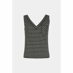 Warehouse Striped Pique Pocket Vest For Female -Warehouse Sales Store unnamed file 3131