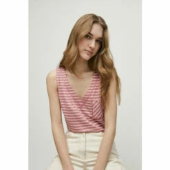 Warehouse Striped Pique Pocket Vest For Female -Warehouse Sales Store unnamed file 3134