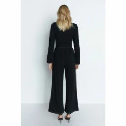 Warehouse Jersey Crepe Topstitch Cut Out Jumpsuit For Female -Warehouse Sales Store unnamed file 3144