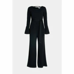 Warehouse Jersey Crepe Topstitch Cut Out Jumpsuit For Female -Warehouse Sales Store unnamed file 3145