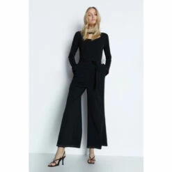 Warehouse Jersey Crepe Topstitch Cut Out Jumpsuit For Female -Warehouse Sales Store unnamed file 3146
