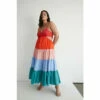Warehouse Plus Size Rainbow Strappy Maxi Dress For Female -Warehouse Sales Store unnamed file 3190