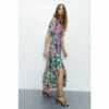 Warehouse Printed Sequin Ruched Side Midi Dress For Female -Warehouse Sales Store unnamed file 3201