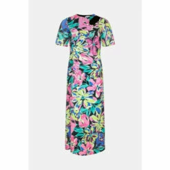 Warehouse Printed Sequin Ruched Side Midi Dress For Female -Warehouse Sales Store unnamed file 3204