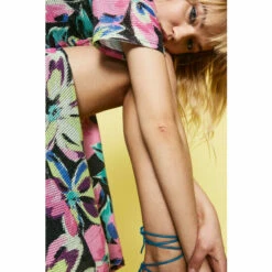 Warehouse Printed Sequin Ruched Side Midi Dress For Female -Warehouse Sales Store unnamed file 3206