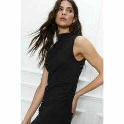 Warehouse Slash Neck Ruched Mini Dress For Female -Warehouse Sales Store unnamed file 3218