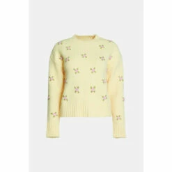 Warehouse Hand Embroidered Flower Pearl Knit Jumper For Female -Warehouse Sales Store unnamed file 3232
