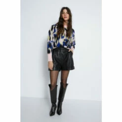 Warehouse Abstract Pattern Knitted Jumper For Female -Warehouse Sales Store unnamed file 3249