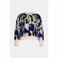 Warehouse Abstract Pattern Knitted Jumper For Female -Warehouse Sales Store unnamed file 3250