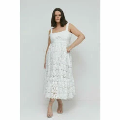 Warehouse Plus Size Lace Strappy Square Neck Maxi Dress For Female -Warehouse Sales Store unnamed file 33