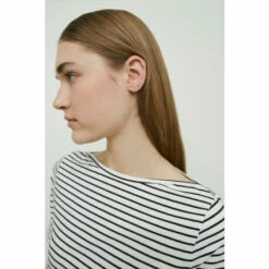 Warehouse Stripe Slash Neck Short Sleeve Top For Female -Warehouse Sales Store unnamed file 3305