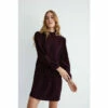 Warehouse Crystal Button Mini Shift Dress For Female