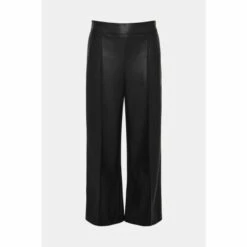 Warehouse Faux Leather Wide Crop Trouser For Female -Warehouse Sales Store unnamed file 3329