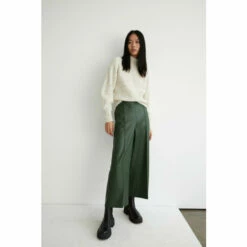 Warehouse Faux Leather Wide Crop Trouser For Female -Warehouse Sales Store unnamed file 3332