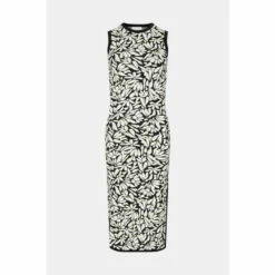 Warehouse Premium Knit Floral Jacquard Sleeveless Dress For Female -Warehouse Sales Store unnamed file 3354