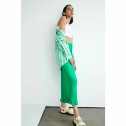 Warehouse Satin Midi Skirt For Female