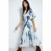 Warehouse Tie Dye Voile Tie Back Midi Dress For Female -Warehouse Sales Store unnamed file 3378
