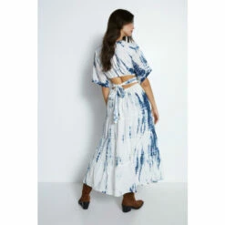 Warehouse Tie Dye Voile Tie Back Midi Dress For Female -Warehouse Sales Store unnamed file 3382