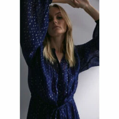 Warehouse Sparkle Drawstring Waist Button Through Midi For Female -Warehouse Sales Store unnamed file 3385