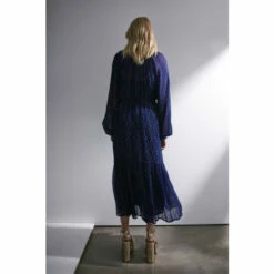 Warehouse Sparkle Drawstring Waist Button Through Midi For Female -Warehouse Sales Store unnamed file 3386