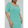 Warehouse Plus Size Square Neck Speckle Knit Dress For Female