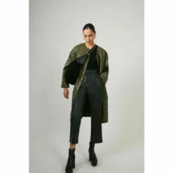 Warehouse Faux Leather Clean Peg Trousers For Female -Warehouse Sales Store unnamed file 3405