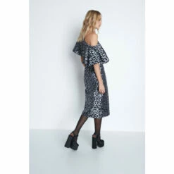 Warehouse Leopard Print One Shoulder Midi Dress For Female -Warehouse Sales Store unnamed file 3414