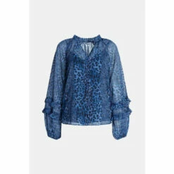 Warehouse Animal Tie Neck Chiffon Blouse For Female -Warehouse Sales Store unnamed file 3421