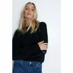 Warehouse Zip Detail Knit Jumper For Female -Warehouse Sales Store unnamed file 3429