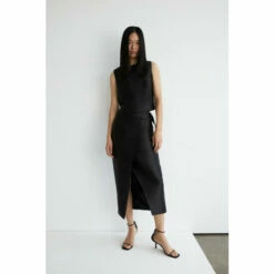 Warehouse Satin Twill Utility Detail Maxi Skirt For Female -Warehouse Sales Store unnamed file 3447