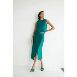 Warehouse Satin Twill Utility Detail Maxi Skirt For Female -Warehouse Sales Store unnamed file 3448