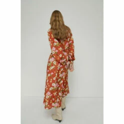 Warehouse Floral Patch Pocket Tie Back Midi Shirt Dress For Female -Warehouse Sales Store unnamed file 3478