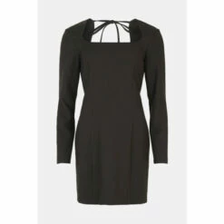 Warehouse Wavy Back Sculpted Mini Dress For Female -Warehouse Sales Store unnamed file 3484