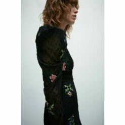 Warehouse WH X William Morris Society Embroidered Open Back Dress For Female -Warehouse Sales Store unnamed file 3490
