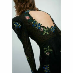Warehouse WH X William Morris Society Embroidered Open Back Dress For Female -Warehouse Sales Store unnamed file 3491