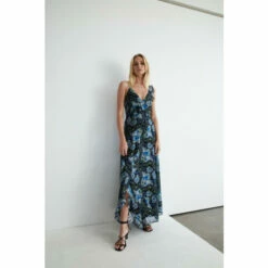 Warehouse Paisley Strappy Ruffle Wrap Maxi Dress For Female -Warehouse Sales Store unnamed file 3512