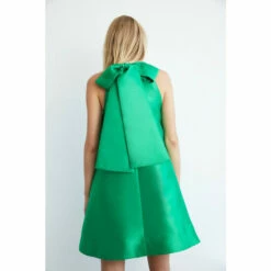 Warehouse Satin Twill Bow Back A Line Dress For Female -Warehouse Sales Store unnamed file 3548