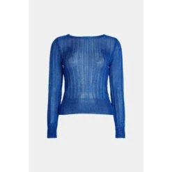 Warehouse Metallic Yarn Crew Neck Knit Top For Female -Warehouse Sales Store unnamed file 358