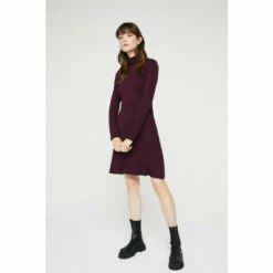 Warehouse Roll Neck Long Sleeve Short Dress For Female -Warehouse Sales Store unnamed file 3609
