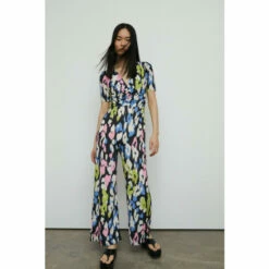 Warehouse Printed Ruched Front Jumpsuit For Female -Warehouse Sales Store unnamed file 3704
