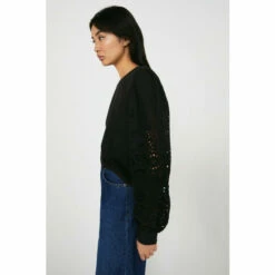 Warehouse Broderie Sleeve Sweat For Female -Warehouse Sales Store unnamed file 3713
