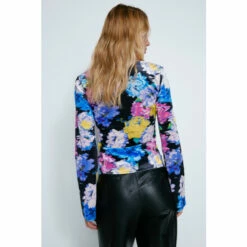 Warehouse Floral Print Velvet Cut Out Corset Style Top For Female -Warehouse Sales Store unnamed file 3729