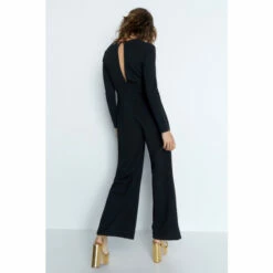 Warehouse Jersey Crepe Twist Front V Neck Jumpsuit For Female -Warehouse Sales Store unnamed file 3748
