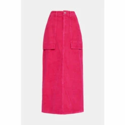 Warehouse Cord Pocket Detail Midi Skirt For Female -Warehouse Sales Store unnamed file 3776