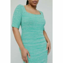 Warehouse Plus Size Square Neck Speckle Knit Dress For Female -Warehouse Sales Store unnamed file 38