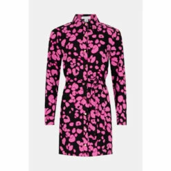 Warehouse Petite Animal Mini Shirt Dress For Female -Warehouse Sales Store unnamed file 3810