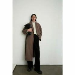Warehouse Knit Back Shawl Collar Wrap Coat For Female -Warehouse Sales Store unnamed file 383